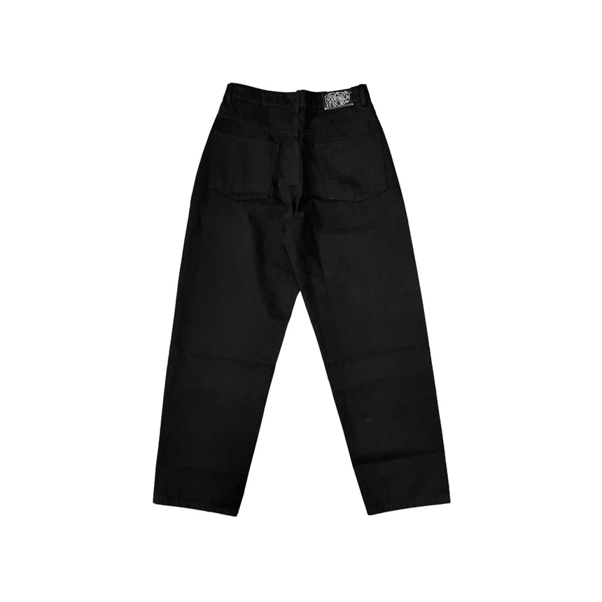 Frosted Wavy Jeans Pants - Black - Spin Limit Boardshop