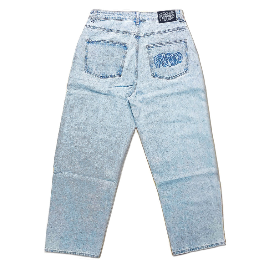 Frosted Wavy Jeans Pants - Light Blue - Spin Limit Boardshop