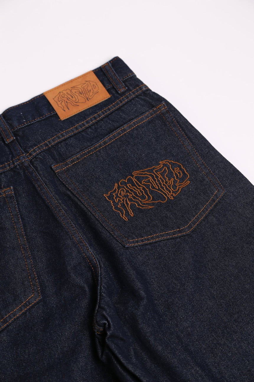 Frosted Wavy Jorts - Selvedge Blue - Spin Limit Boardshop