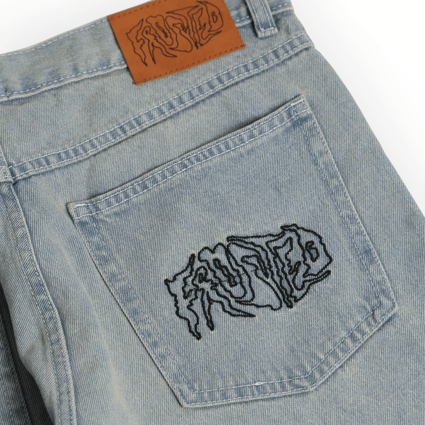 Frosted Wavy Shorts - Sunfeded Blue - Spin Limit Boardshop