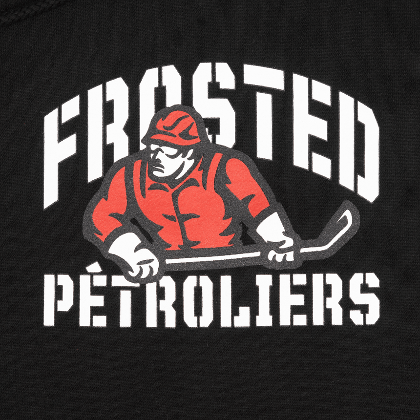 Frosted x Pétroliers Logo Hood - Noir - Spin Limit Boardshop