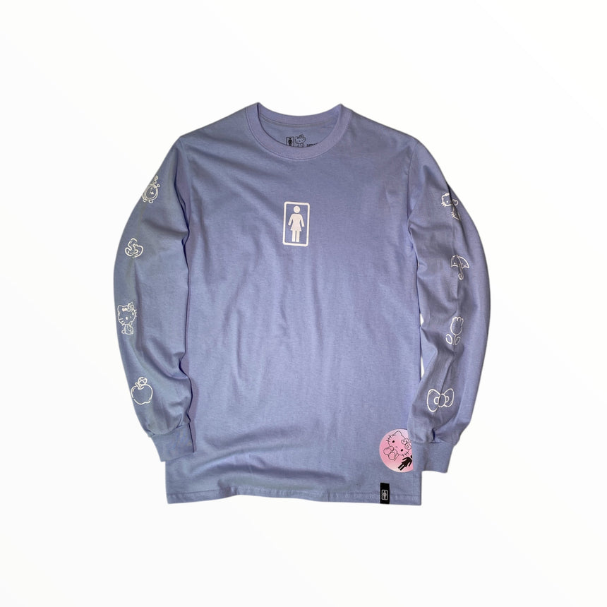 Girl x Hello Kitty OG Longsleeve - Powder Blue - Spin Limit Boardshop