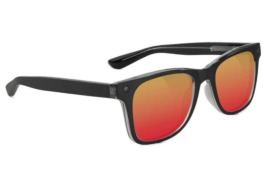 Glassy Harper Premium Polarized - Matte Black Red Mirror Polarized - Spin Limit Boardshop