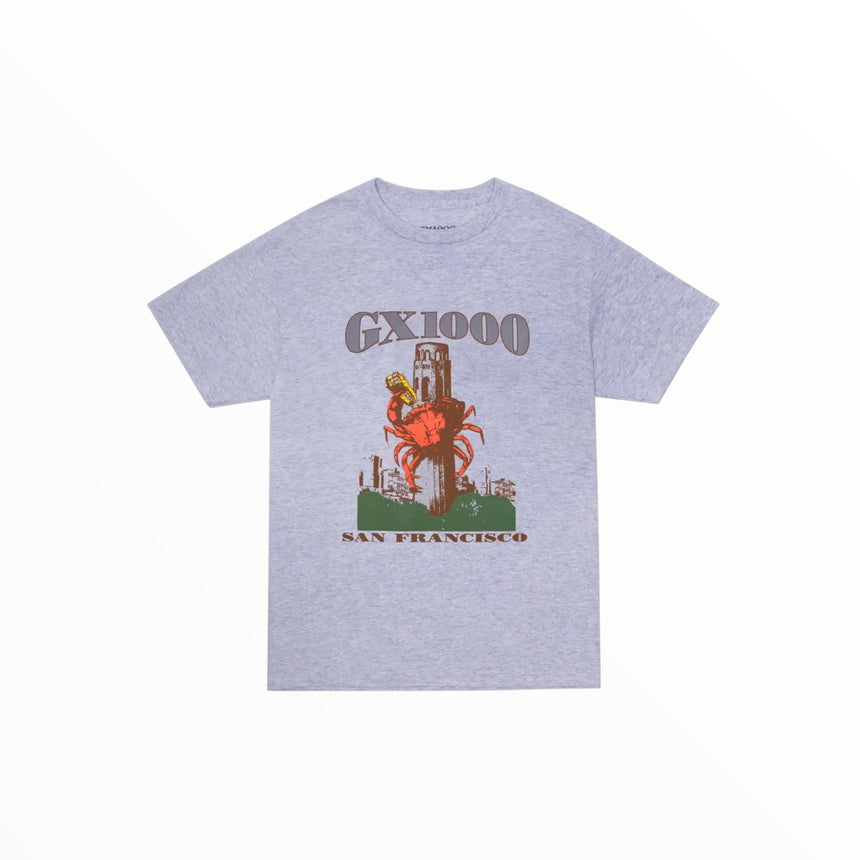 GX1000 Crab Tee - Heather Grey - Spin Limit Boardshop