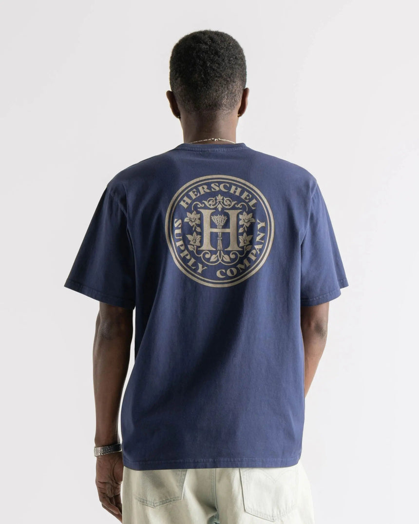 Herschel Crest Tee - Dark Navy - Spin Limit Boardshop