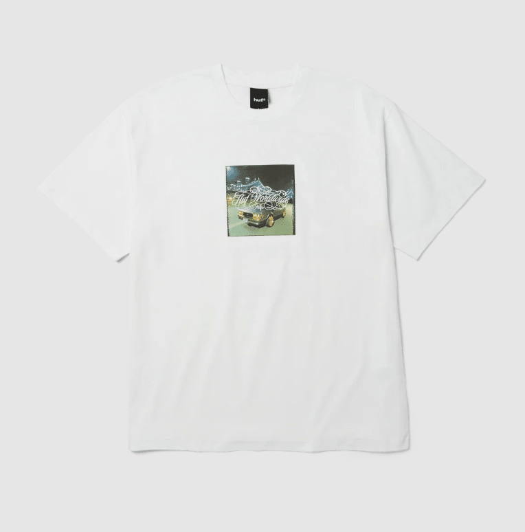 Huf International Luxury Tee - White - Spin Limit Boardshop