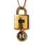 Huf Lock & Key Pendant - Gold - Spin Limit Boardshop