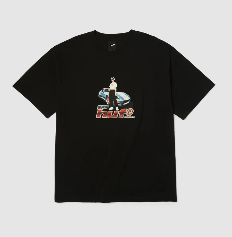 Huf Midnight Tee - Black - Spin Limit Boardshop