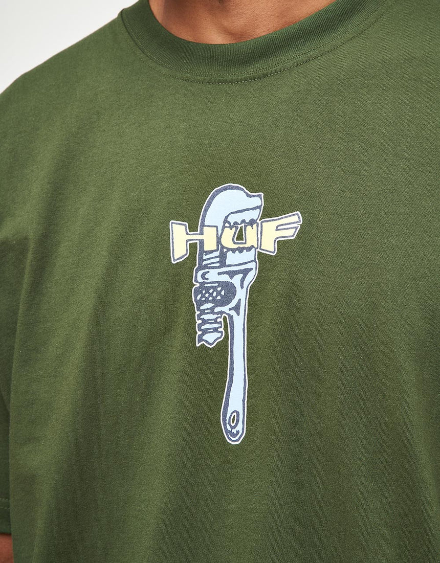 Huf Vise Tee - Hunter Green - Spin Limit Boardshop