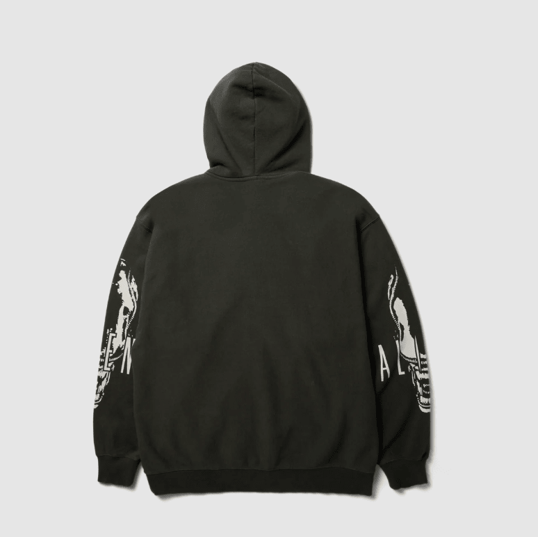Huf x Alien Facehugger Zip Hoodie - Vintage Black - Spin Limit Boardshop