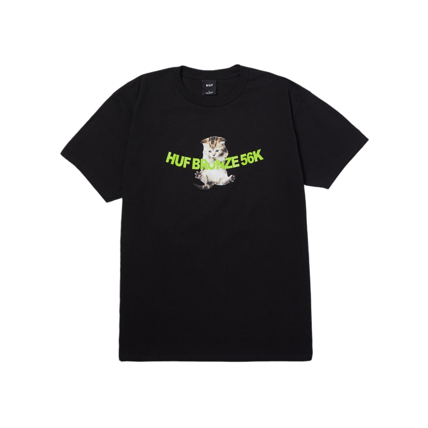 Huf X Bronze 56K Hang In There Tee - Black - Spin Limit Boardshop