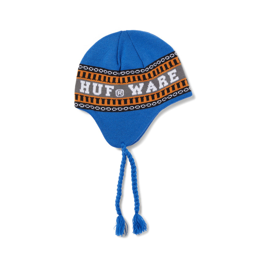 Huf x Bronze Flap Beanie - Blue - Spin Limit Boardshop