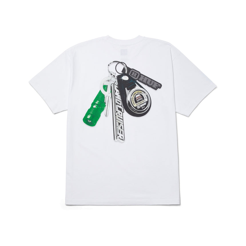 Huf x Land Cruiser Shine Keychain Tee - White - Spin Limit Boardshop