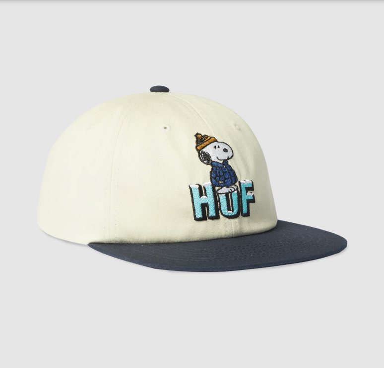 Huf x Snoopy Puffer Snapback - Bleach - Spin Limit Boardshop