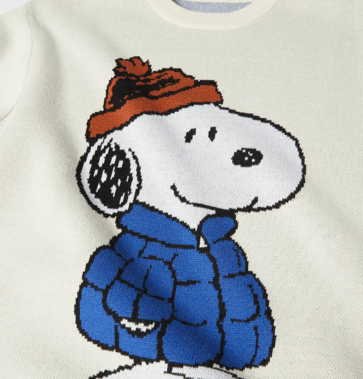 Huf x Snoopy Puffer Sweater - Bleach - Spin Limit Boardshop