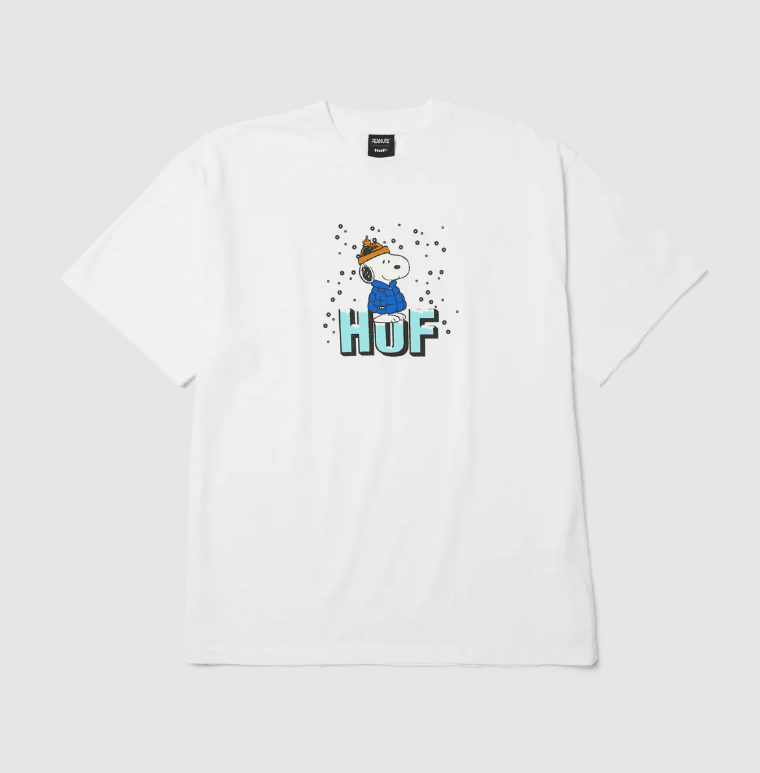 Huf x Snoopy Puffer Tee - White - Spin Limit Boardshop