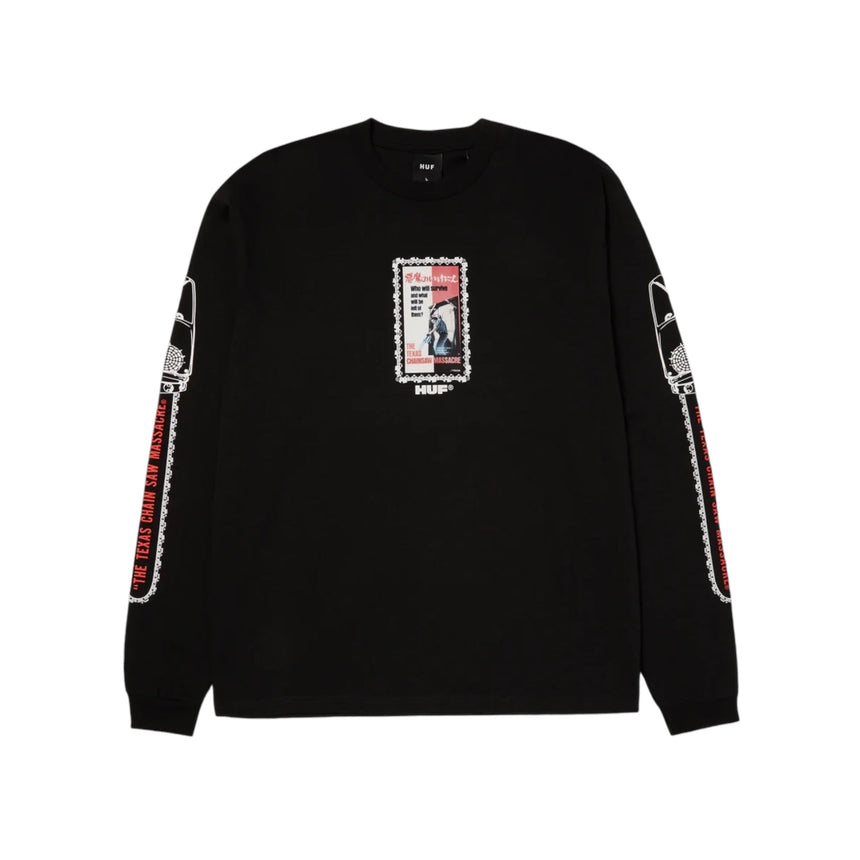 Huf x Texas Chainsaw Dual Chain Longsleeve - Black - Spin Limit Boardshop