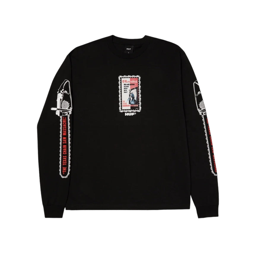 Huf x Texas Chainsaw Dual Chain Longsleeve - Black - Spin Limit Boardshop