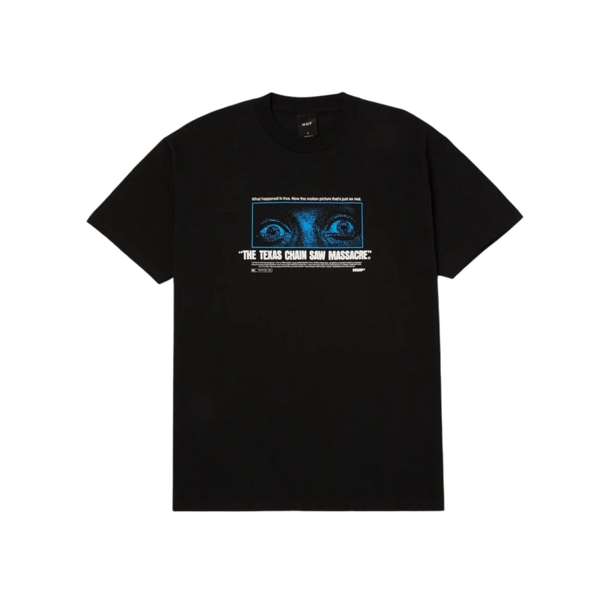 Huf x Texas Chainsaw Fear Tee - Black - Spin Limit Boardshop