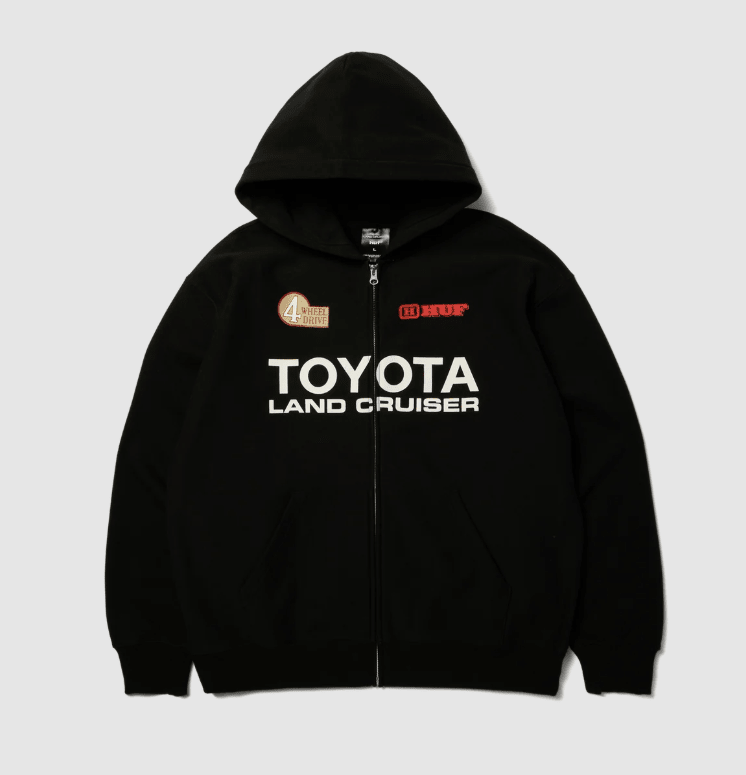 Huf x Toyota Land Cruiser Heavyweight FZ Hood - Black - Spin Limit Boardshop