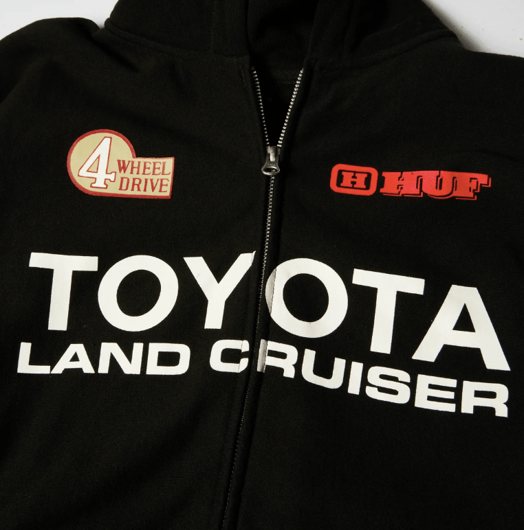 Huf x Toyota Land Cruiser Heavyweight FZ Hood - Black - Spin Limit Boardshop