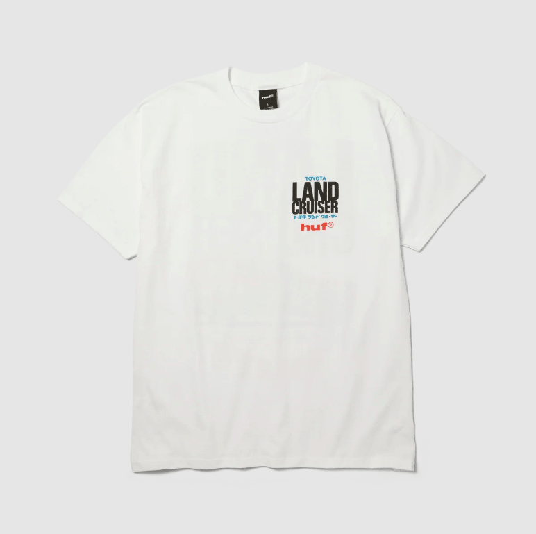 Huf x Toyota Land Cruiser Rally Tee - White - Spin Limit Boardshop