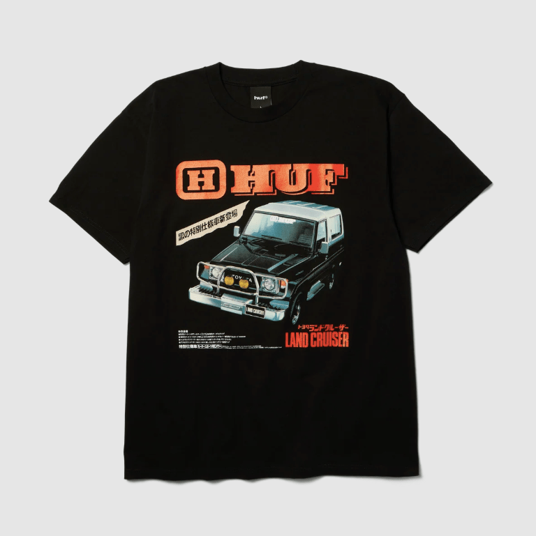 Huf x Toyota Land Cruiser Turbo Tee - Black - Spin Limit Boardshop