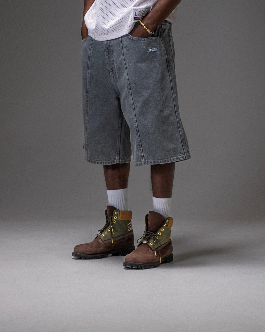 Jacker Baggy Short Classic 3 Stripes - Grey - Spin Limit Boardshop