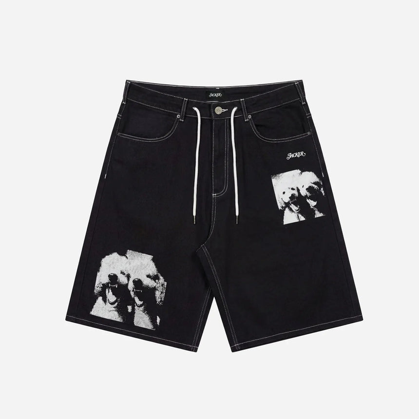 Jacker Baggy Short Poodles Pals - Black - Spin Limit Boardshop