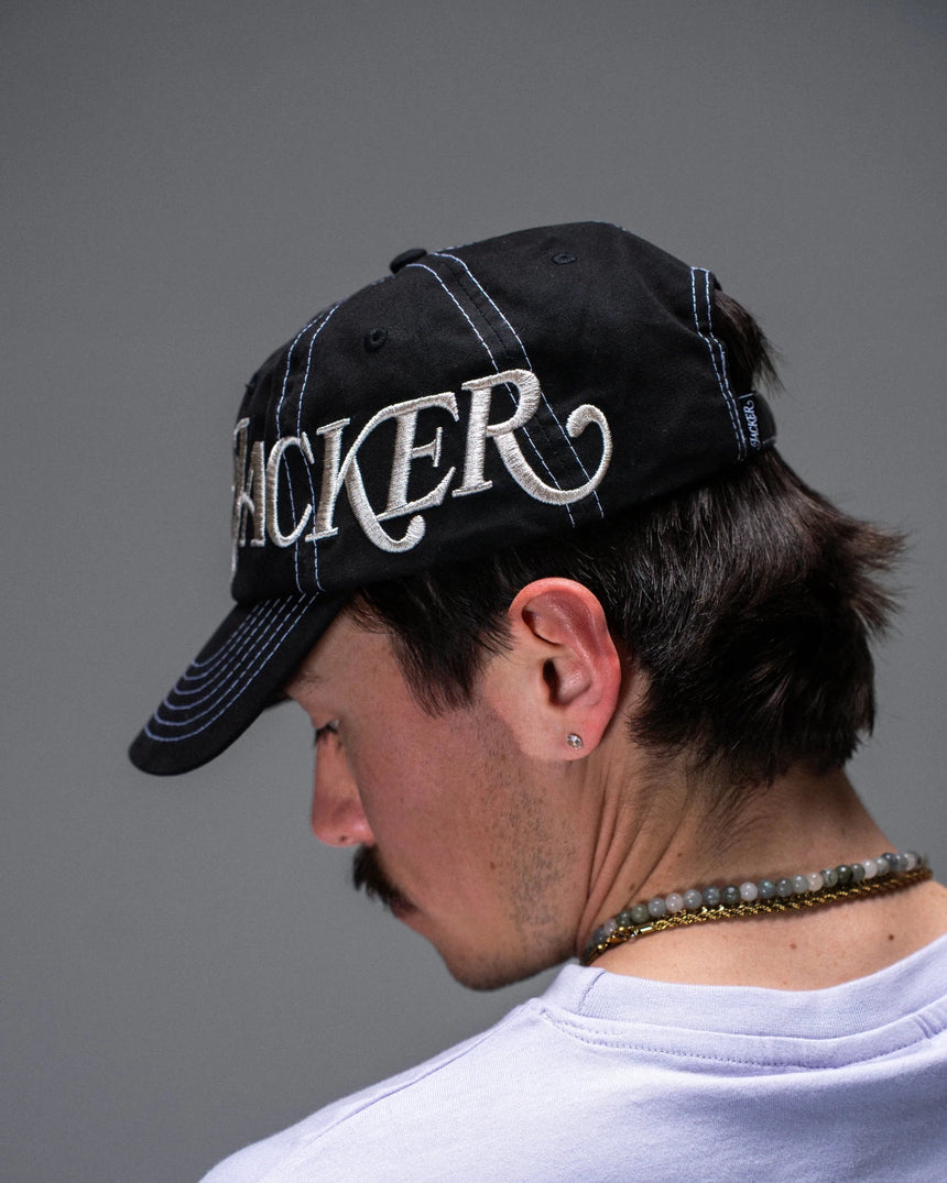 Jacker Cap Logo Side - Black - Spin Limit Boardshop