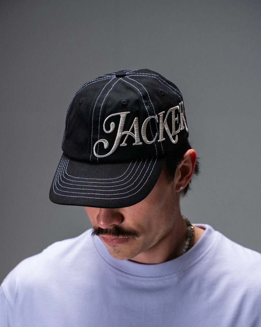 Jacker Cap Logo Side - Black - Spin Limit Boardshop