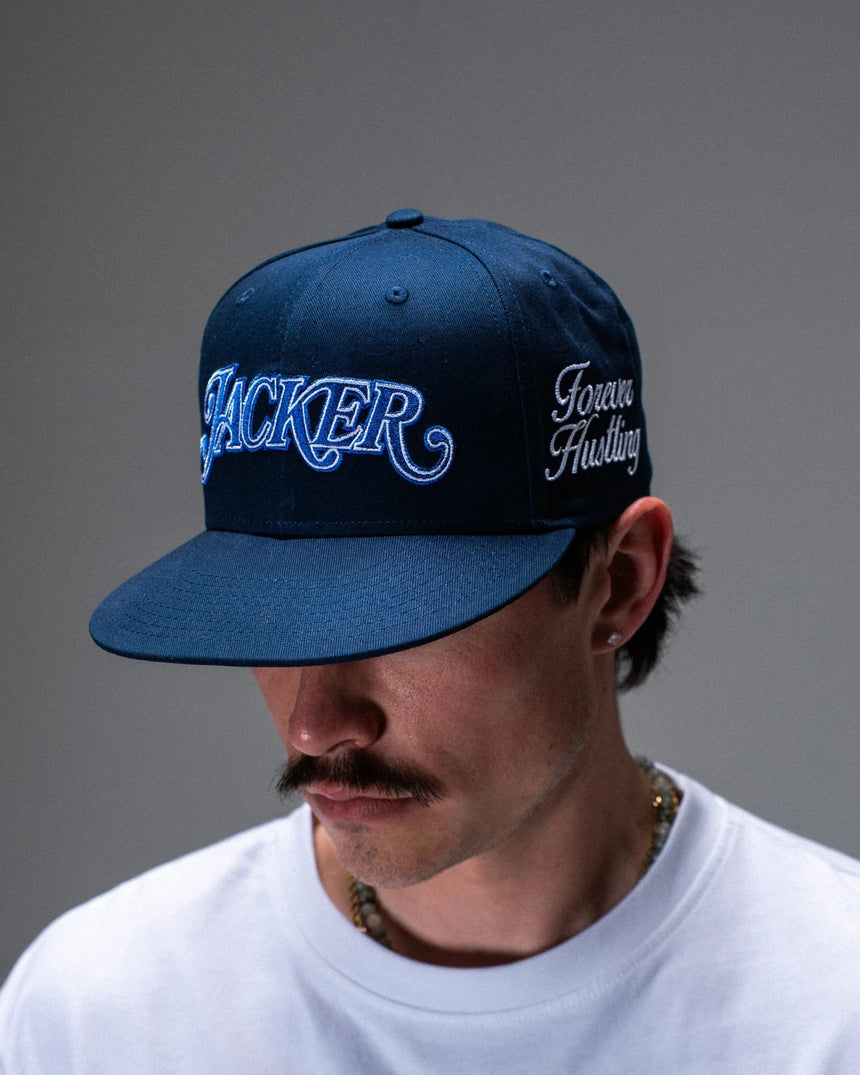 Jacker Cap Red Clover Curved - Navy - Spin Limit Boardshop
