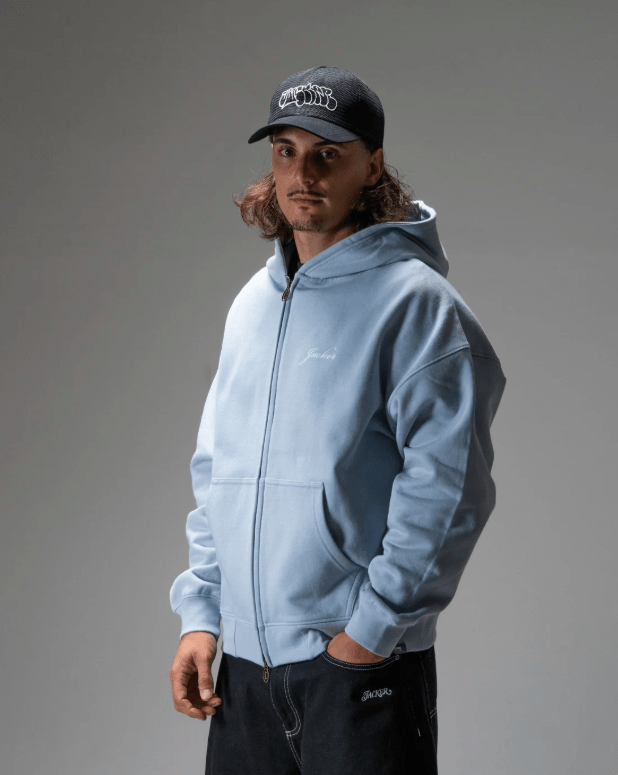 Jacker D.Birds Cooper Zip Hood - Blue - Spin Limit Boardshop