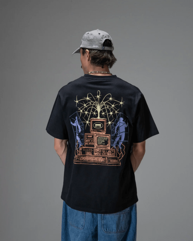 Jacker MK-Ultra Tee - Black - Spin Limit Boardshop