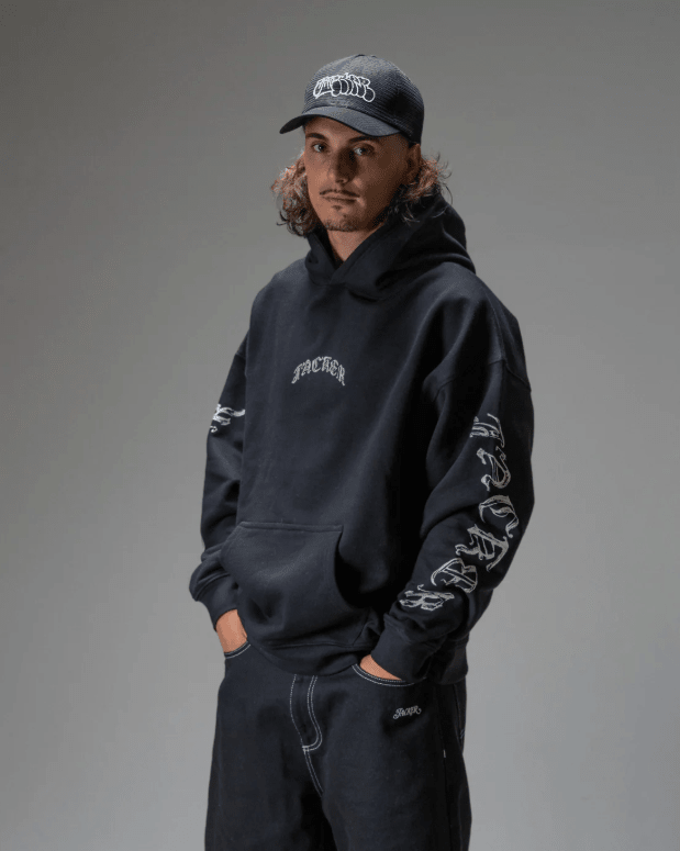 Jacker N 1890 Hood - Black - Spin Limit Boardshop
