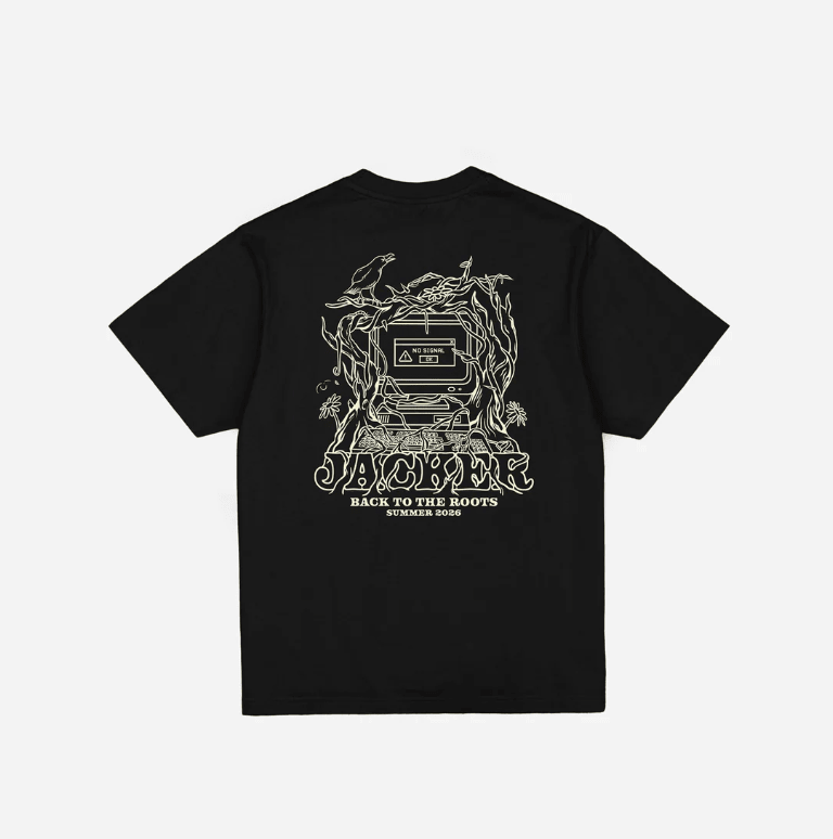 Jacker No Signal Tee - Black - Spin Limit Boardshop