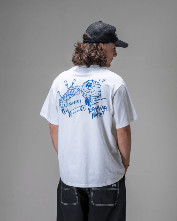Jacker World War Market Tee - White - Spin Limit Boardshop