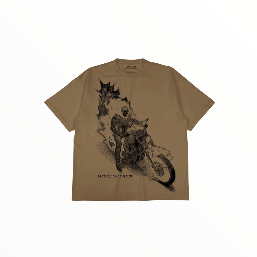 Jacuzzi Hells On Wheels Garment Dye Prm Tee - Wood - Spin Limit Boardshop