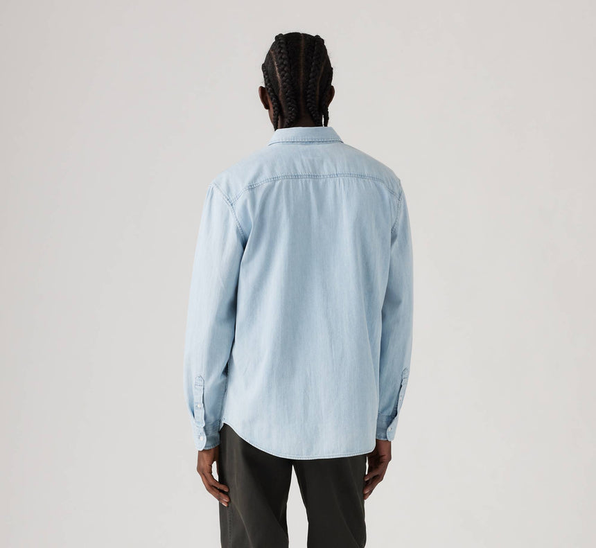 Levi's Authentic Button Down Shirt - Blue - Spin Limit Boardshop