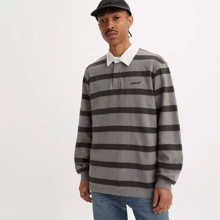 Levi's Classic Rugby Stripe Polo - Grey - Spin Limit Boardshop