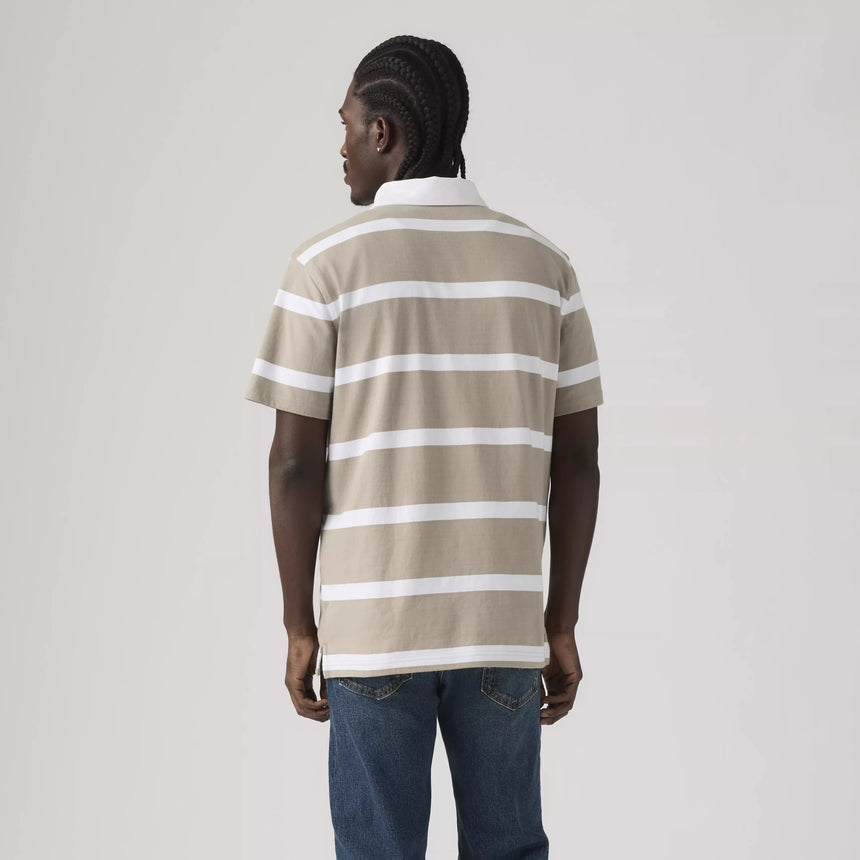 Levi’s Classic SS Rugby Geoff Stripe Vintage Polo - Khaki - Spin Limit Boardshop