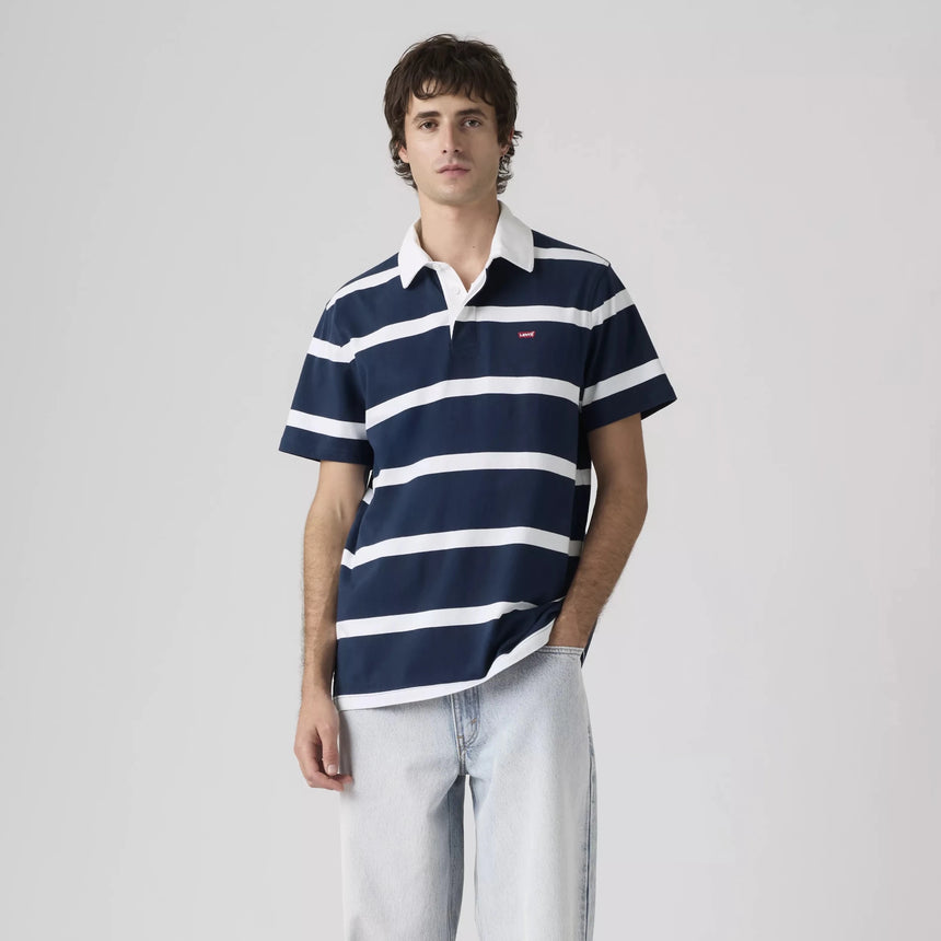 Levi’s Classic SS Rugby Geoff Stripe Vintage Polo - Navy - Spin Limit Boardshop