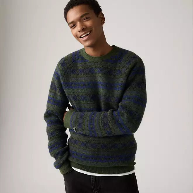Levi's Presidio Raglan Sweater Ewan - Green - Spin Limit Boardshop