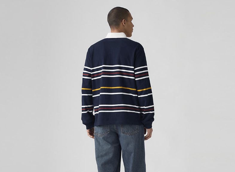 Levi's Union Rugby Theo Stripe - Navy - Spin Limit Boardshop