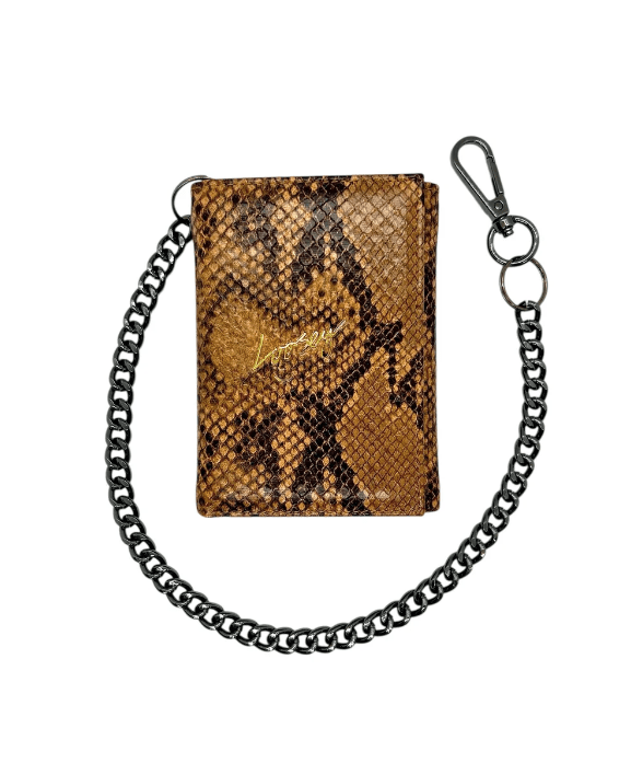 Loosey Loves You Snake Skin Chain Gang Wallet - Brown - Spin Limit Boardshop