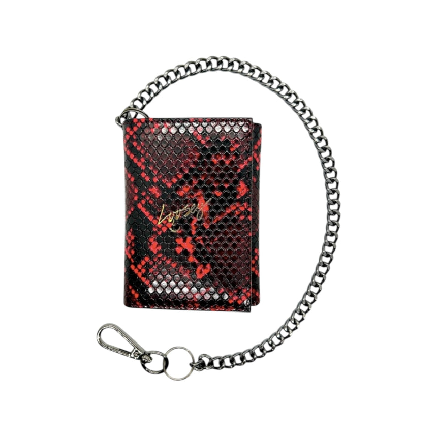 Loosey Loves You Snake Skin Chain Wallet - Red - Spin Limit Boardshop