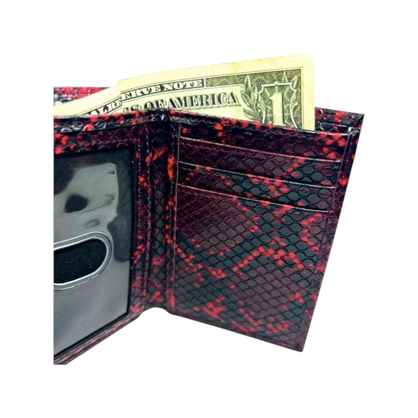 Loosey Loves You Snake Skin Chain Wallet - Red - Spin Limit Boardshop