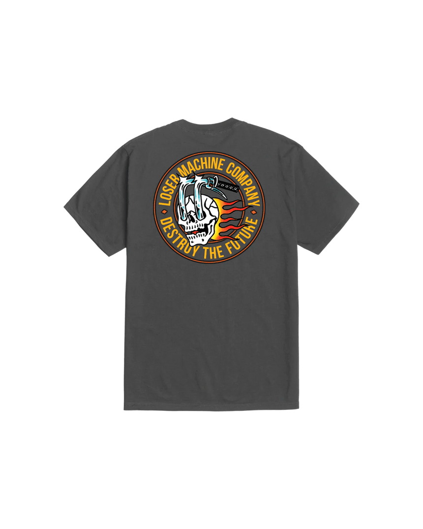 Loser Machine Bar Burner Tee - Vintage Black - Spin Limit Boardshop
