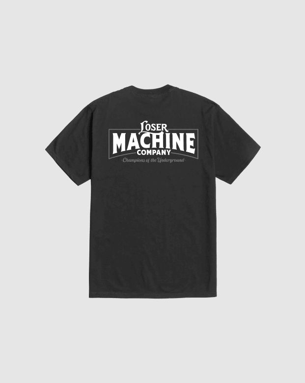 Loser Machine Benchmark Tee - Black - Spin Limit Boardshop