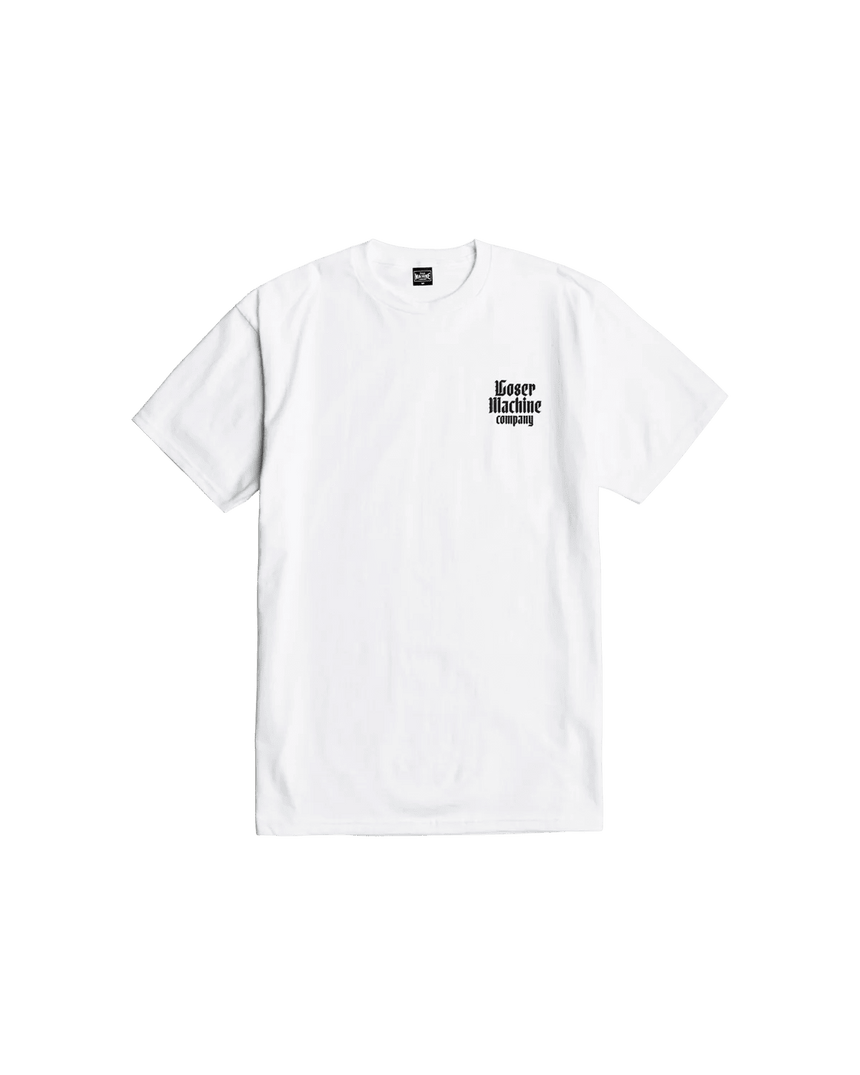 Loser Machine Displeasure Tee - White - Spin Limit Boardshop